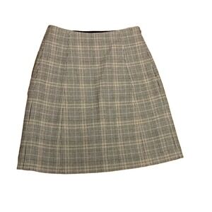 Aritzia Plaid Mini Skirt - Black and Cream